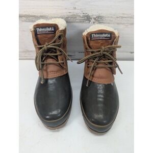 Judith Sport Snow‎ Boots Kids Size 8 Brown Rubber Thinsulate Winter Insulated